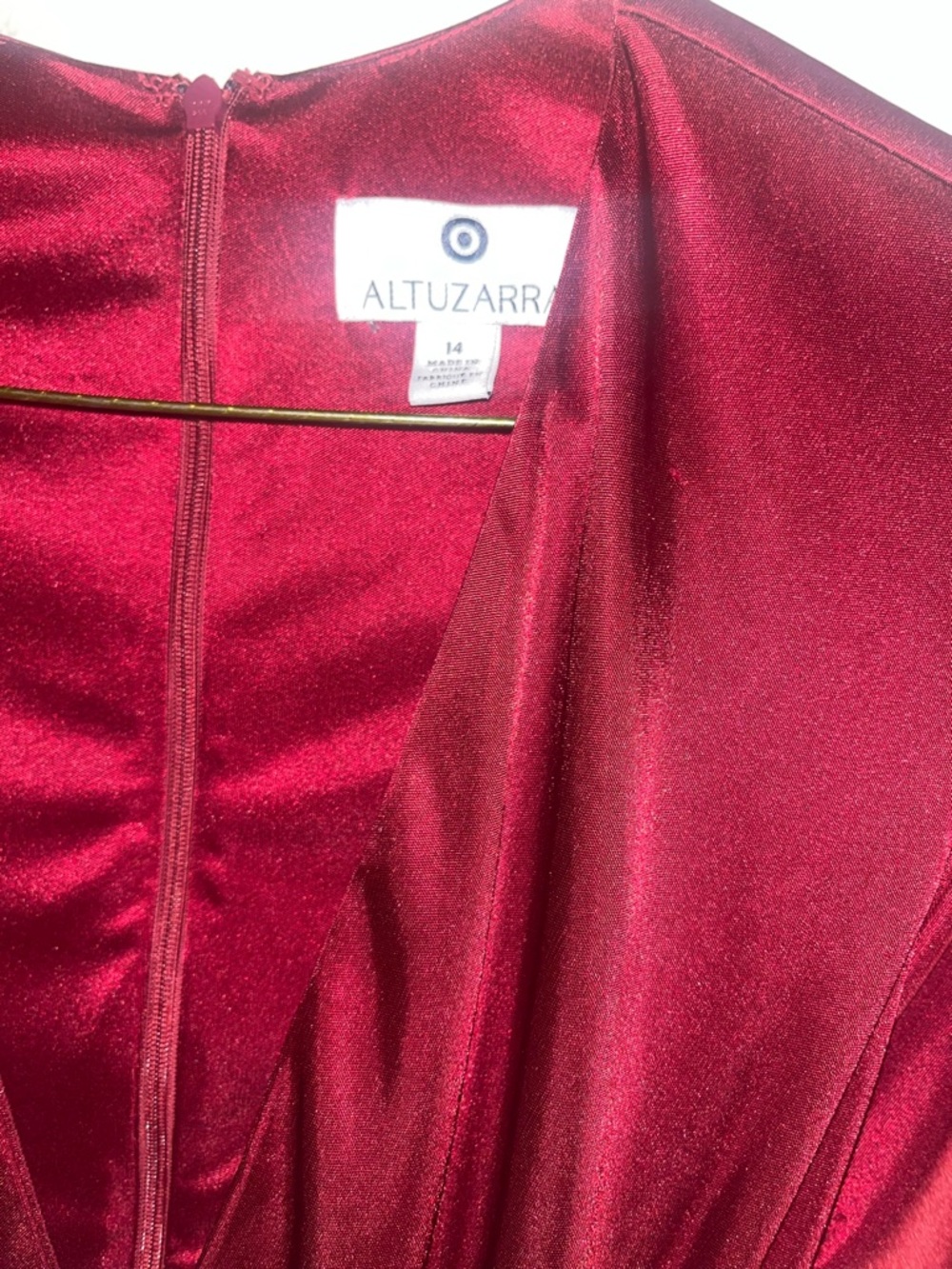 Altuzarra Women's Shimmery Burgundy Satin Jacket
